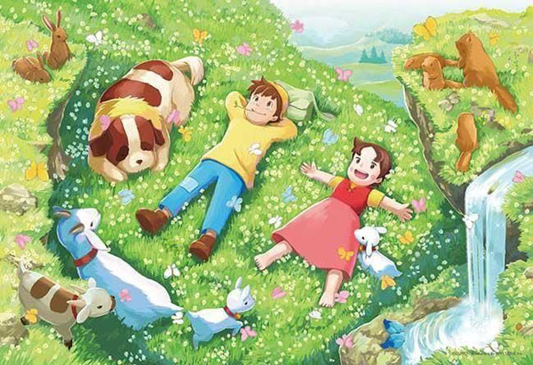 ジグソーパズル アルプスの少女ハイジ おひるね 300ピース (300-392