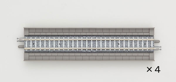 1821 高架橋付PCレールHS140-PC(F)(4本セット)[TOMIX]