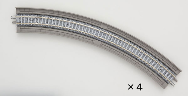 1872 高架橋付PCレールHC317-45-PC(F)(4本セット)[TOMIX]《発売済・在庫品》