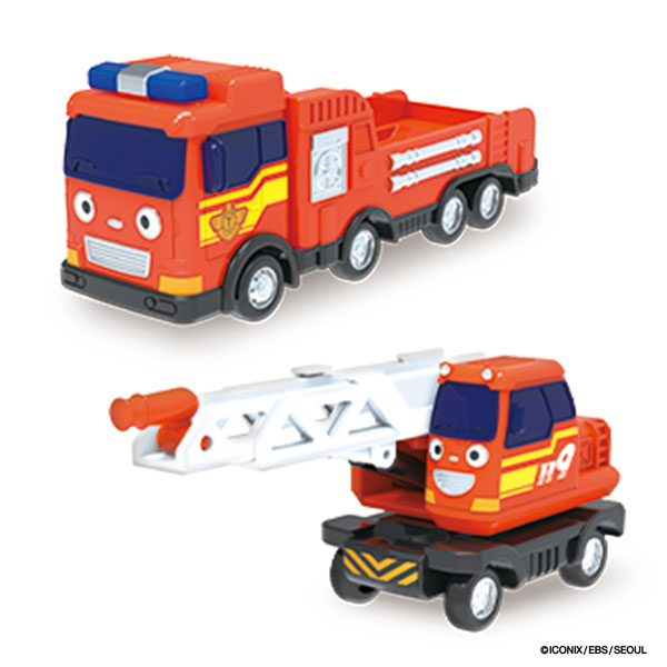 ちびっこバス タヨ おともだちミニカーダブルセット-ヘッダー＆ラダー