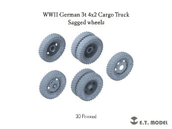 1/35 WWII ドイツ 3t 4x2カーゴトラック 自重変形タイヤセット(ドラゴン/T社用)[E.T.MODEL]
