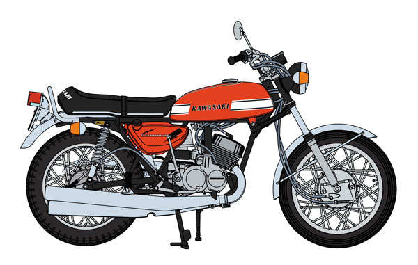 1/12 カワサキ 500-SS/MACH III (H1A) “レッドカラー” プラモデル[ハセガワ]《０９月予約》