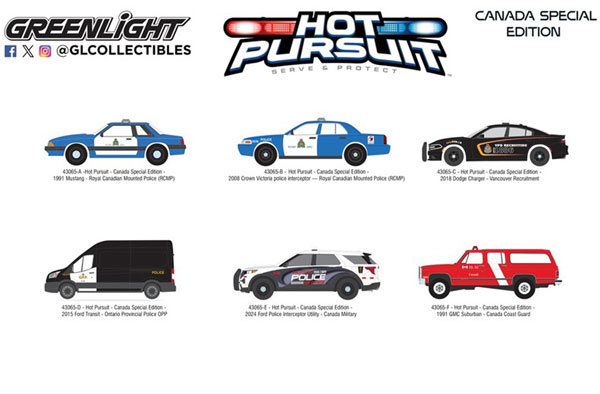 1/64 Hot Pursuit - Canada Special Edition 6種セット[グリーンライト]《在庫切れ》