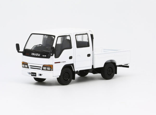 1/64 いすゞ エルフ(NHR) ダブルキャブ小型トラック- ホワイト LHD[MODEL 1]