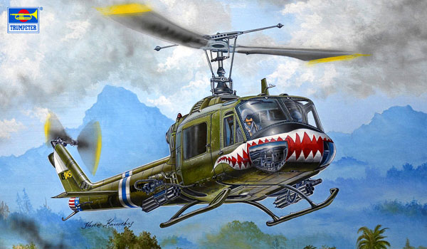 1/35 UH-1B ヒューイ ガンシップ プラモデル[トランペッターモデル]