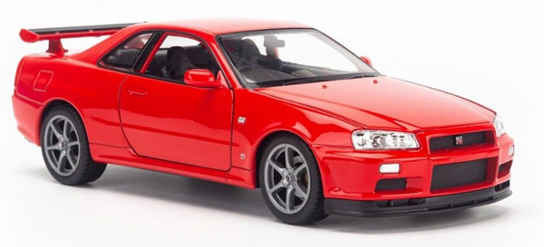 1/24 ニッサン スカイライン GT-R (R34) レッド[WELLY]《０８月仮予約》