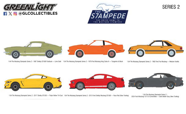 1/64 The Mustang Stampede Series 2 6種セット[グリーンライト]