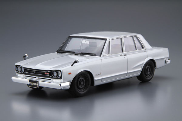 ザ・モデルカー No.45 1/24 ニッサン PGC10 スカイライン2000GT-R ’70 プラモデル[アオシマ]《１１月予約》