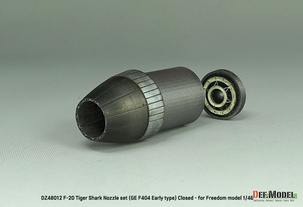 1/48 現用 アメリカ F-20タイガーシャーク用GE F404初期型ノズルセット 閉状態(フリーダムモデルキット用)[DEF. Model]