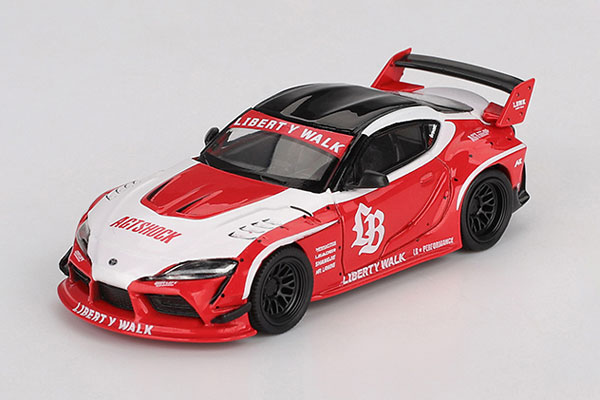 りょう様 /hello swallow ハロースワローLG/ミニラウンンドシ MINI GT 1/64 LB☆WORKS Toyota GR Supra Red/White トヨタ