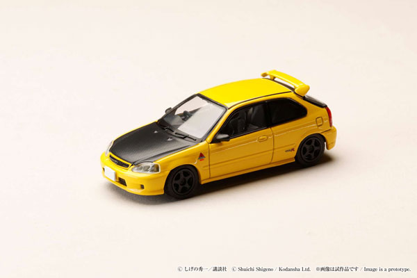 獅子神レオナ　History:E　中古 1/64 Honda CIVIC (EK9) 東堂塾 / 頭文字D 舘智幸 VS 藤原拓海