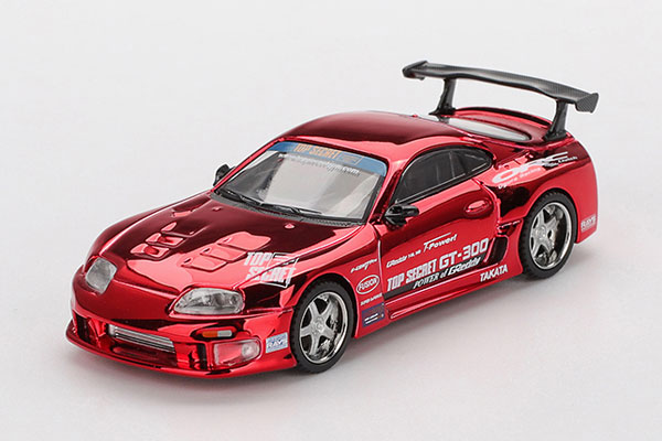 1/64 Toyota スープラ (A80) GT-300 Top Secret レッドクロム(左