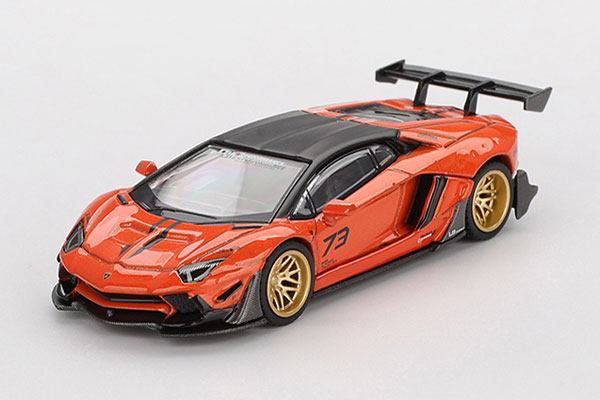 1/64 LB★WORKS ランボルギーニ アヴェンタドール リミテッドエディション オレンジ MDX 2025(右ハンドル)[MINI GT]《０６月予約》