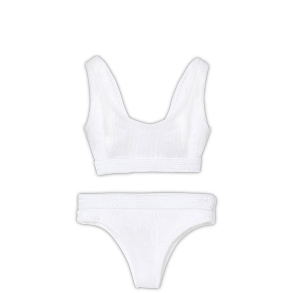 1/6 Q’z スポーティーブラ＆ショーツset ホワイト (ドール用)[アゾン]《発売済・在庫品》