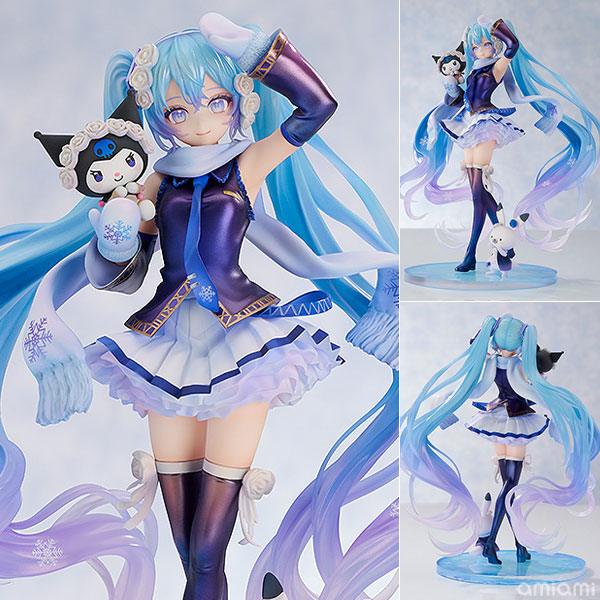 キャラクター・ボーカル・シリーズ01 初音ミク 雪ミク×クロミ VOCALOID 1/7スケール 塗装済完成品フィギュア グッドスマイルカンパニー(GOOD SMILE COMPANY) の画像