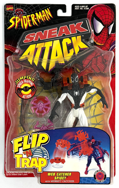 FLIP N TRAP SNEAK ATTACK WEB CATCHER SPIDEY WITH WEBNET CATCHER