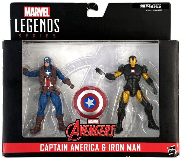 【中古】(本体A/箱B)マーベル・コミック ハズブロ アクションフィギュア 3.75インチ レジェンド 2パック キャプテン・アメリカ＆アイアンマン (トイザらス限定)[ホットトイズ]《発売済・在庫品》