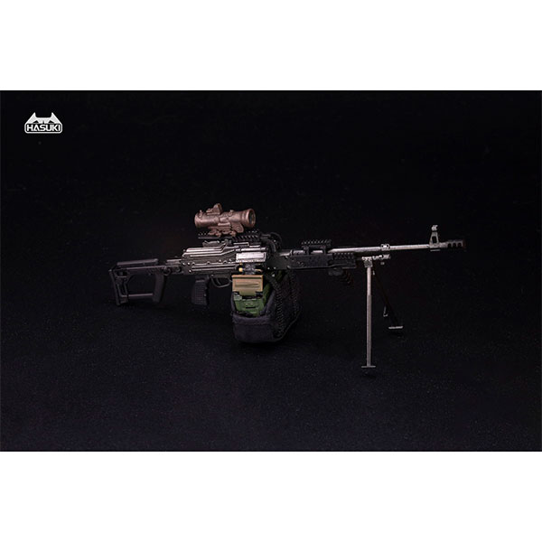 WM-05A 汎用機関銃セット メタルブラック 1/12 アクションフィギュア用完成品オプションパーツ