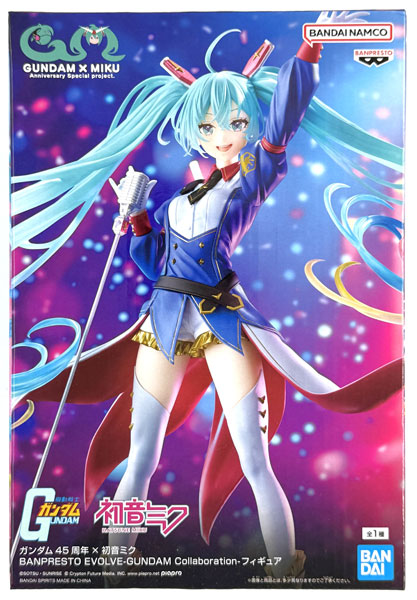【中古】(本体A/箱B)ガンダム45周年×初音ミク BANPRESTO EVOLVE-GUNDAM Collaboration-フィギュア (プライズ)[BANDAI SPIRITS]《発売済・在庫品》
