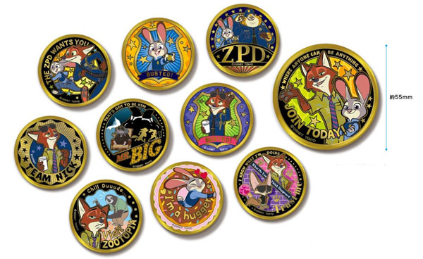 ズートピア 金バッジ Vol.1　10個入りBOX