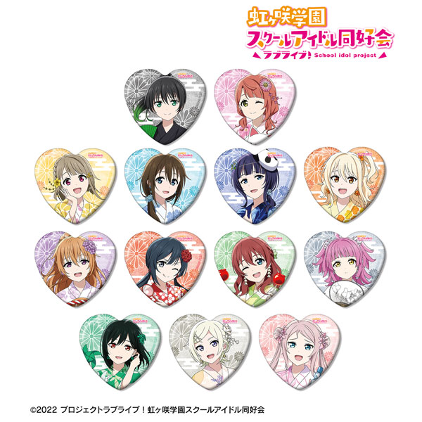 ラブライブ！虹ヶ咲学園スクールアイドル同好会 描き下ろし 縁日ver. トレーディングハート型缶バッジ 13個入りBOX[アルマビアンカ]《在庫切れ》