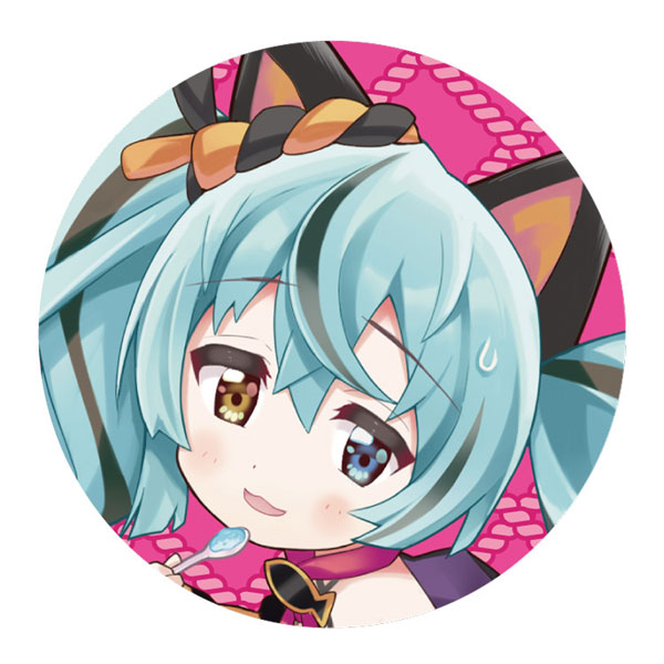 初音ミク×招き猫」 ふわもふタッチ缶バッジ 初音ミク黒猫D Art by らっ