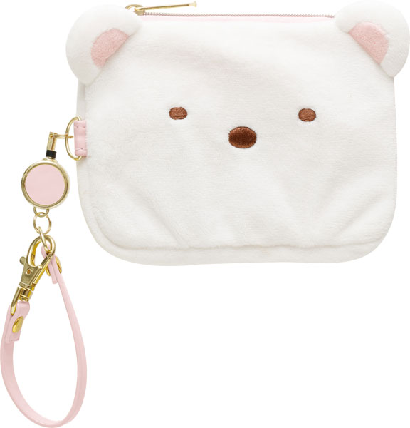 PB72601 すみっコぐらし ぬいぐるみリール付パスケース しろくま