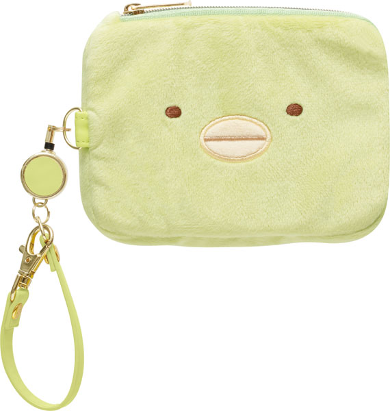 PB72602 すみっコぐらし ぬいぐるみリール付パスケース ぺんぎん？