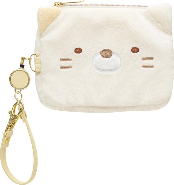 PB72604 すみっコぐらし ぬいぐるみリール付パスケース ねこ