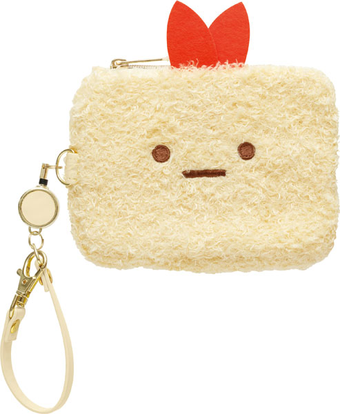 PB72606 すみっコぐらし ぬいぐるみリール付パスケース えびふらいのしっぽ