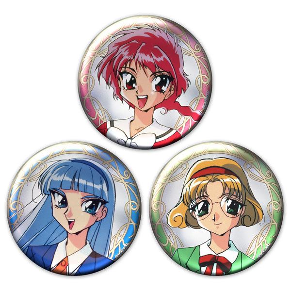 魔法騎士レイアース メタリック缶バッジ3個セット 光＆海＆風 vol.2[アズメーカー]《発売済・在庫品》