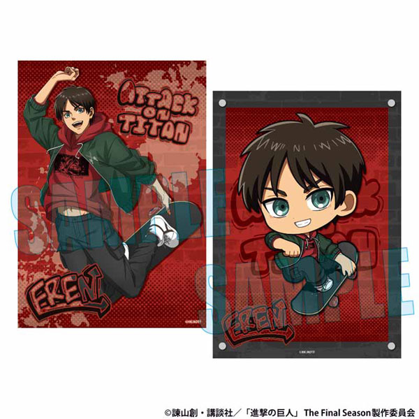 らくピタポスター 進撃の巨人 エレン・イェーガー スケーターver.[ベルハウス]《発売済・在庫品》
