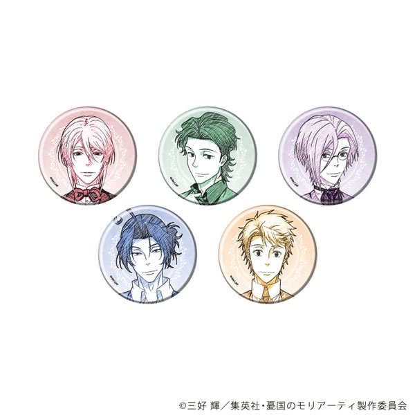 缶バッジ「憂国のモリアーティ」18/グラフアートスケッチイラスト 5個入りBOX