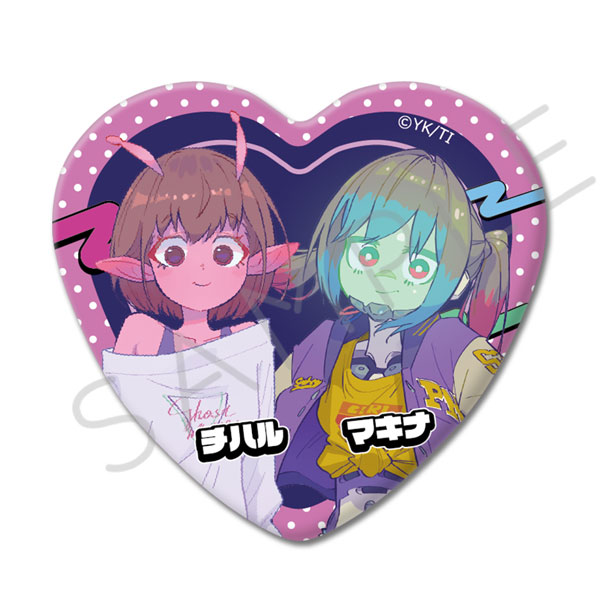 アニメ『銀河特急 ミルキー☆サブウェイ』ハート型缶バッジ C(チハル