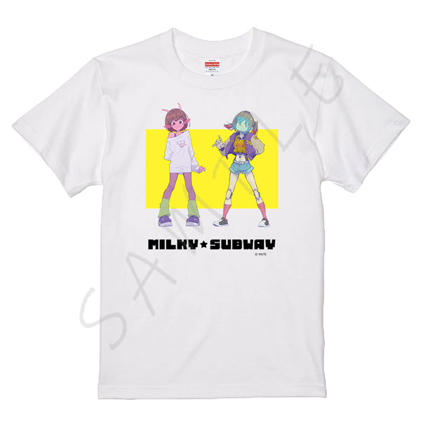 銀河特急 ミルキー☆サブウェイ　ミルキーサブウェイ　チハル　Tシャツ　L 銀河特急 ミルキー☆サブウェイ Tシャツ（チハル＆マキナ