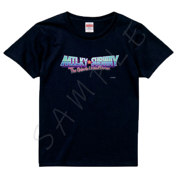 アニメ『銀河特急 ミルキー☆サブウェイ』Tシャツ E(ロゴ2) ブラック