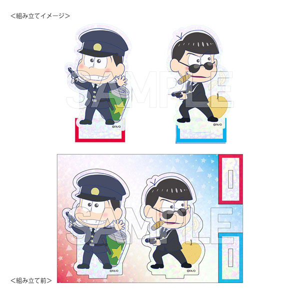 おそ松さん ホロアクリルスタンド はたらく6つ子 おそ松＆カラ松