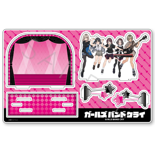 ガールズバンドクライ HMV BIGアクリルスタンド５点&イラストカ－ド＆特典 ガールズバンドクライ パーツ付きBIGアクリルスタンド ver.A
