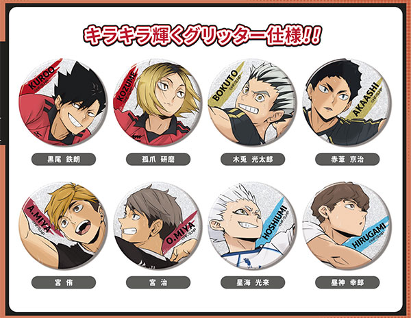 グリッターCANバッジ ハイキュー！！ B BOX 8個入りBOX