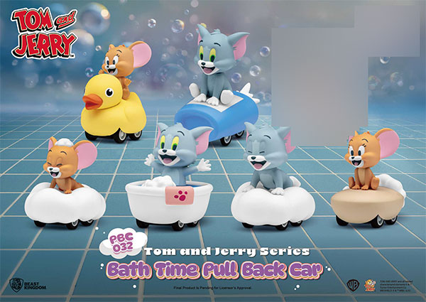トムとジェリーシリーズ お風呂タイム プルバックカー ブラインドボックス 6個入りBOX[ビーストキングダム]《１２月仮予約》