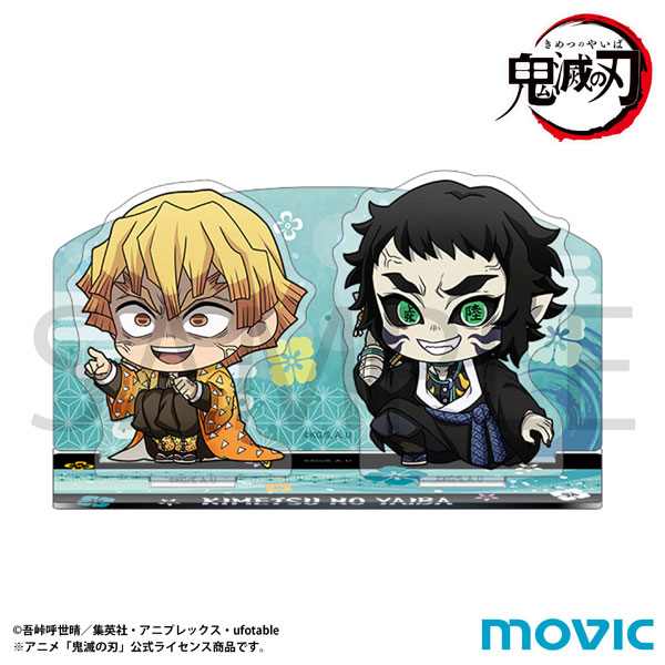 鬼滅の刃　我妻善逸　獪岳　絆アクリルチャーム　カフェ　隊士百景　かいがく 鬼滅の刃 アクリルジオラマ 我妻善逸＆獪岳 ViVimus 無限城編