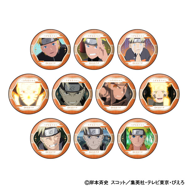 NARUTO展　NARUTO 缶バッジ　ナルト NARUTO-ナルト- 疾風伝 うずまきナルト 顔コレ缶バッジ 10個入りBOX
