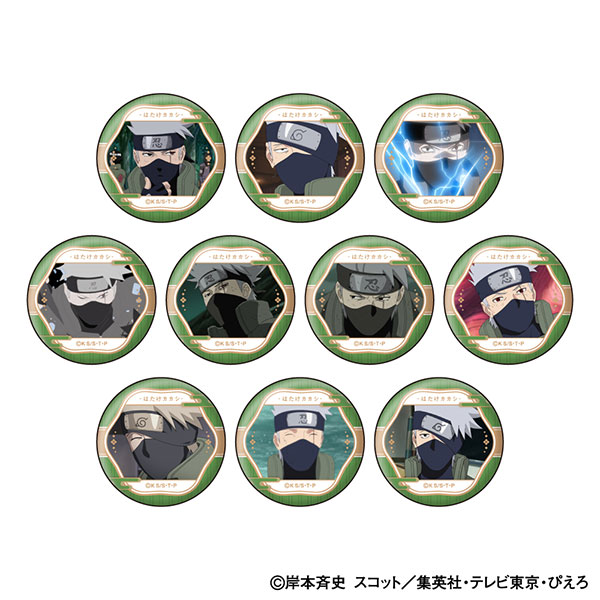 NARUTO-ナルト- 疾風伝 はたけカカシ 顔コレ缶バッジ 10個入りBOX