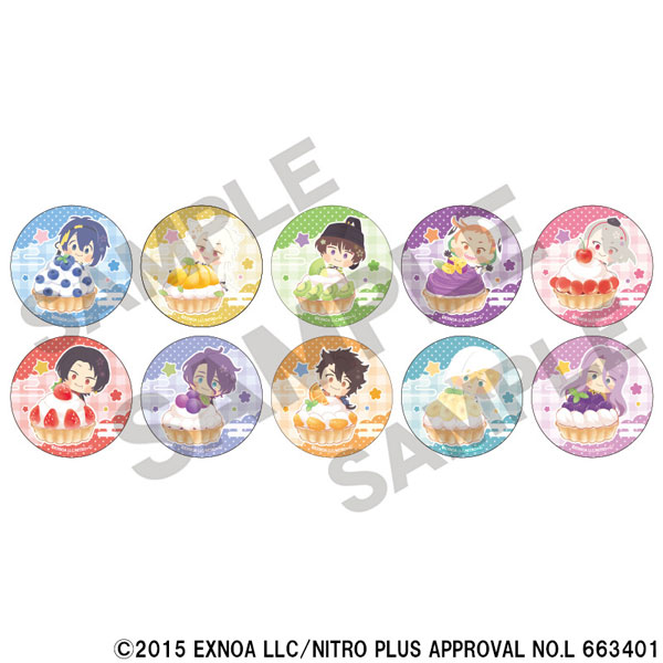 わんぱく！刀剣乱舞 トレーディンググリッター缶バッジ 10個入りBOX[クラックス]《発売済・在庫品》