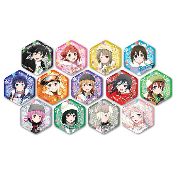 ラブライブ！虹ヶ咲学園スクールアイドル同好会 スノーフレーク風カンバッジ 13個入りBOX