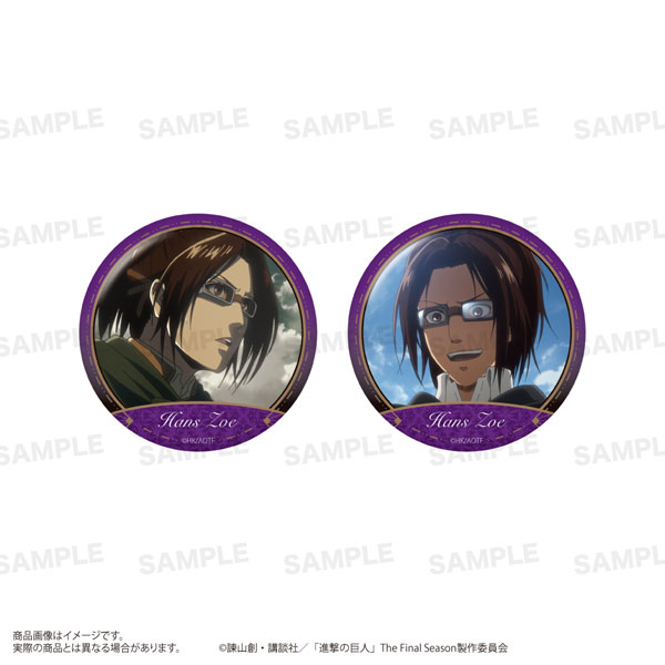 TVアニメ『進撃の巨人』缶バッジセット ハンジ[ST-ONE]《発売済・在庫品》