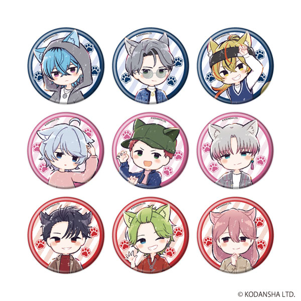 缶バッジ「ハンドレッドノート」03/猫ver. グラフアートイラスト 9個