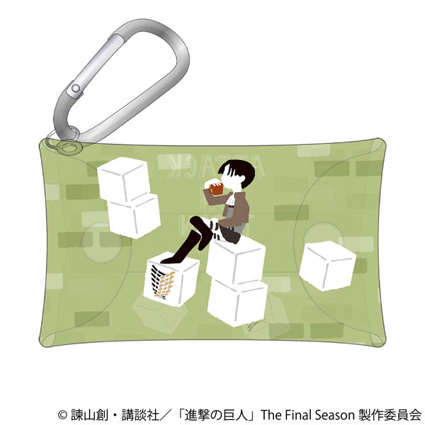 進撃の巨人 カラビナ付きクリアポーチ ゆるパレット リヴァイ[ムービック]《発売済・在庫品》