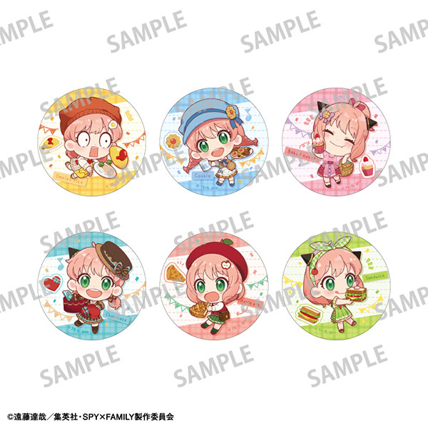 SPY×FAMILY トレーディング缶バッジ 食べ物 描き起こし 6個入りBOX