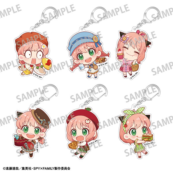 SPY×FAMILY トレーディングアクリルキーホルダー 食べ物 描き起こし 6個入りBOX